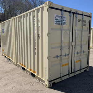 Neuer DUO-CON – DOPPELTÜR oder 2-10′ MIT ARBEIT – Transport-/Lagercontainer – Wind- und wasserdicht – BEIGE